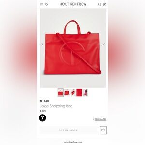 Red-Telfar Large Shopping Bag